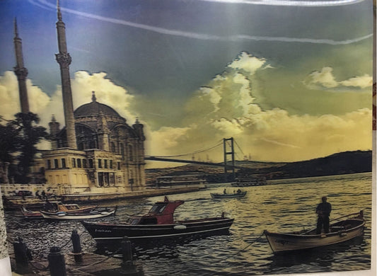 3 Boyutlu Ortaköy Temalı Hediyelik Tablo 30x40 cm