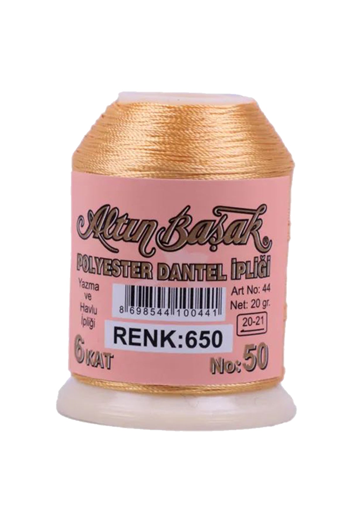 3 Adet Altınbaşak Oya ve Dantel İpi 20 gr - Turk - No: 650