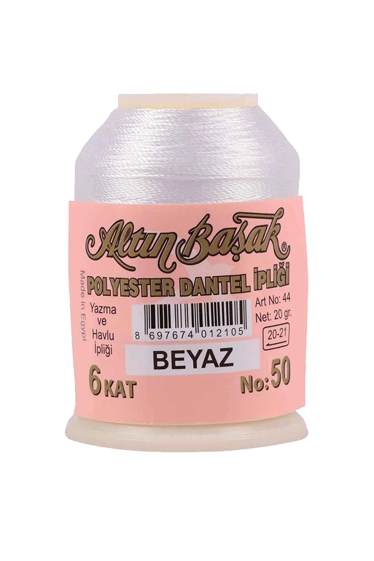 3 Adet Altınbaşak Oya ve Dantel İpi 20 gr - Turk - No: BEYAZ - 520 - 123