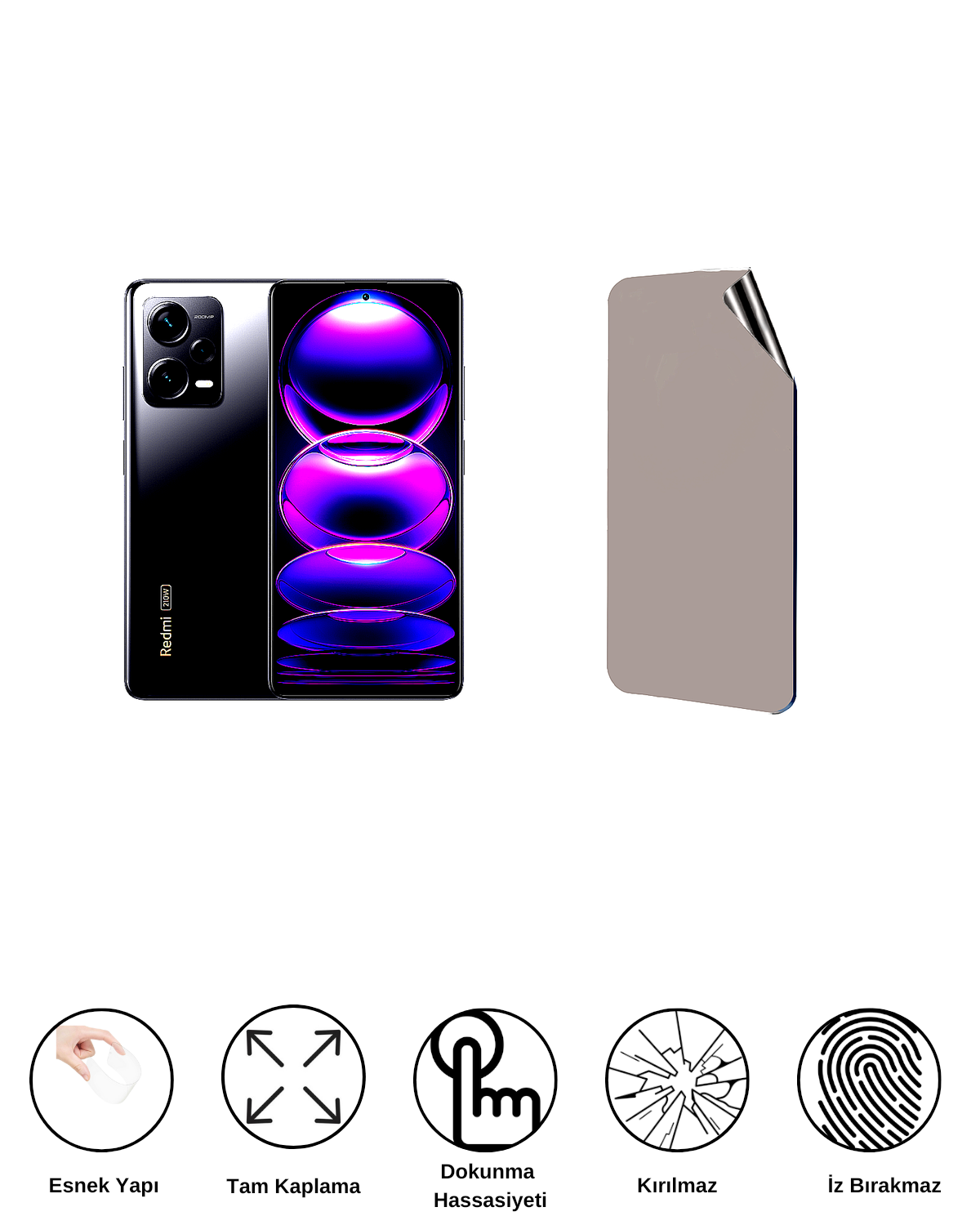 Xiaomi Redmi Note 12 Explorer Uyumlu Matte Esnek Ekran Kırılmaz Cam Ekran Koruyucu Film 8684609324242