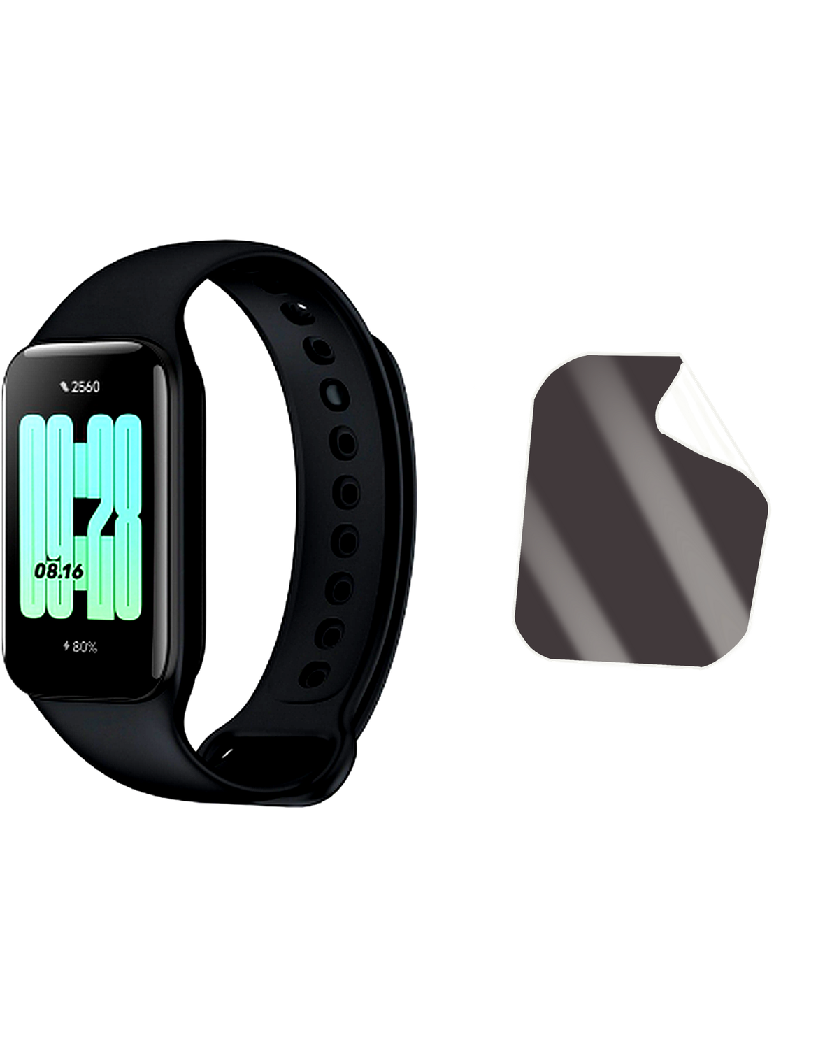 Xiaomi Smart Band 2 Saat Uyumlu Hayalet Ekran Kırılmaz Cam Ekran Koruyucu Film 8684609407044