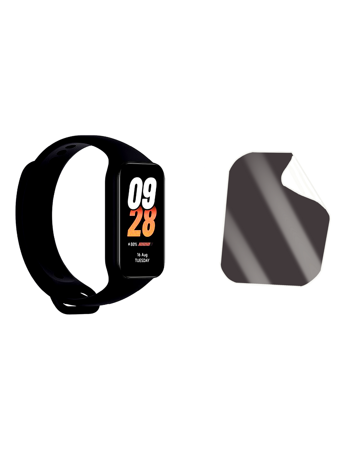 Xiaomi Smart Band 8 Active Saat Uyumlu Hayalet Ekran Kırılmaz Cam Ekran Koruyucu Film 8684609407129